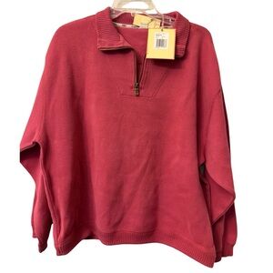 Tommy Bahama Vintage Women's Half-Zip Pullover Sweater Sz Large
